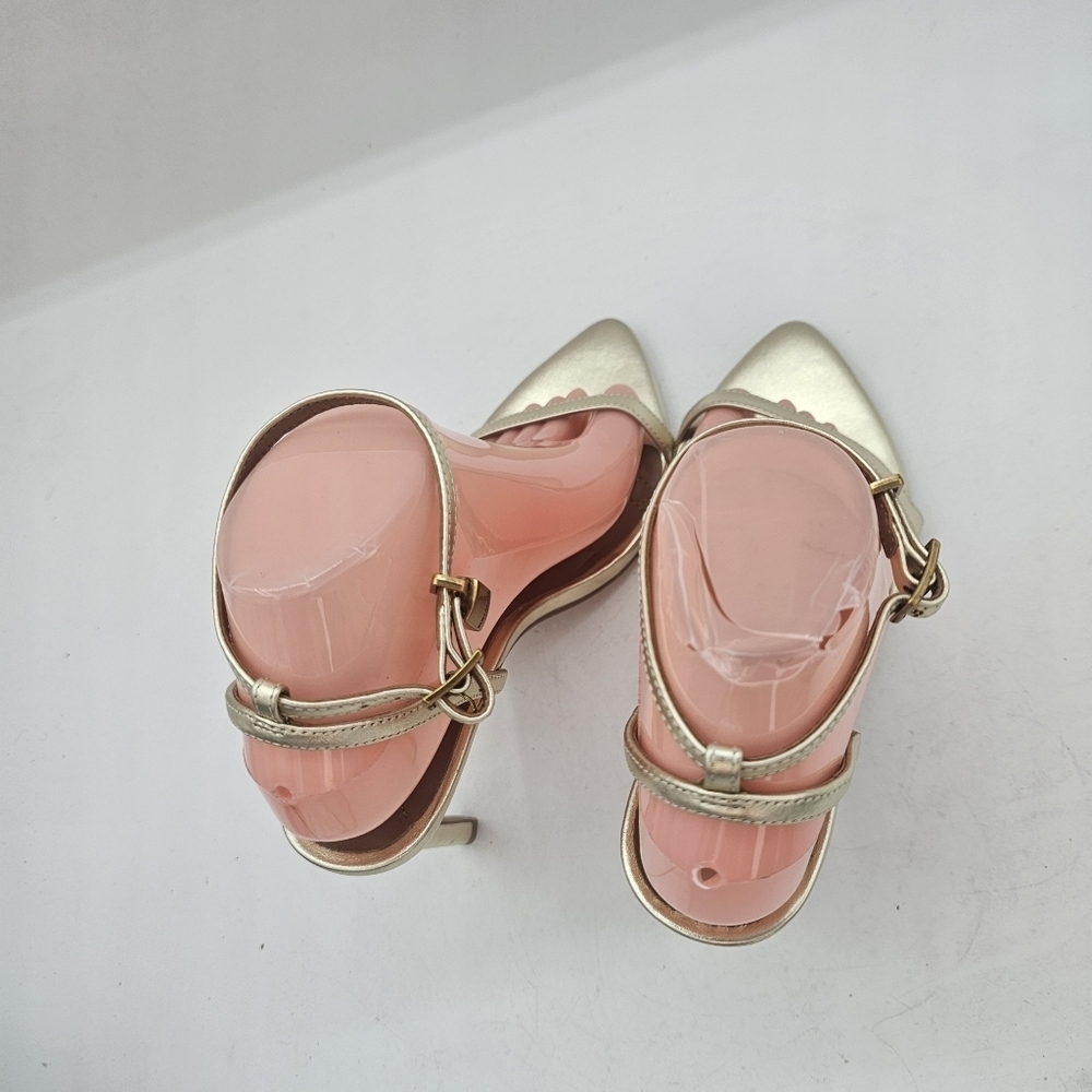 Kurt Geiger London Brixton Ankle Strap Stiletto Sandal Gold Women’s 8.5 (EU 39) - Picture 6 of 11